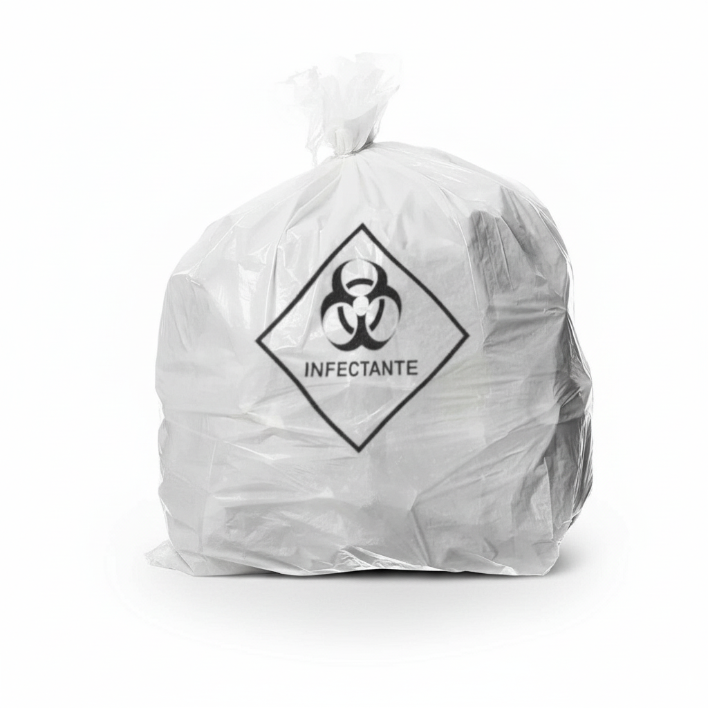 Sacos De Lixo Hospitalar Infectante Branco - 30 Litros - 100 Unid