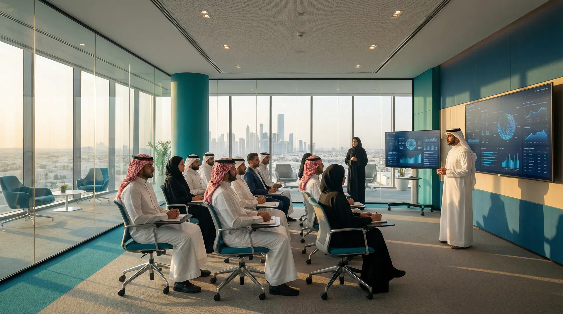 قاعة تدريب احترافية في مركز التدريب المثالي