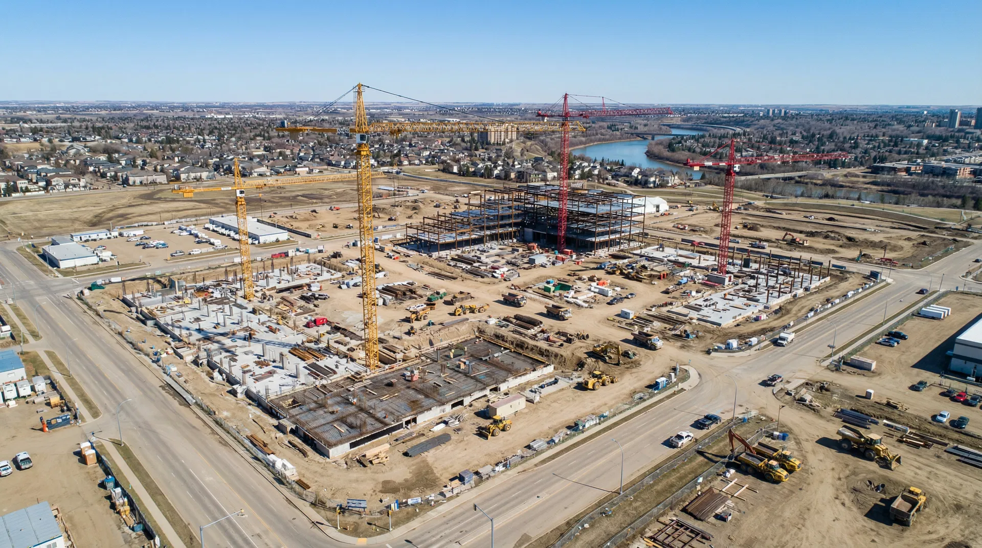 Aerial drone construction documentation Edmonton