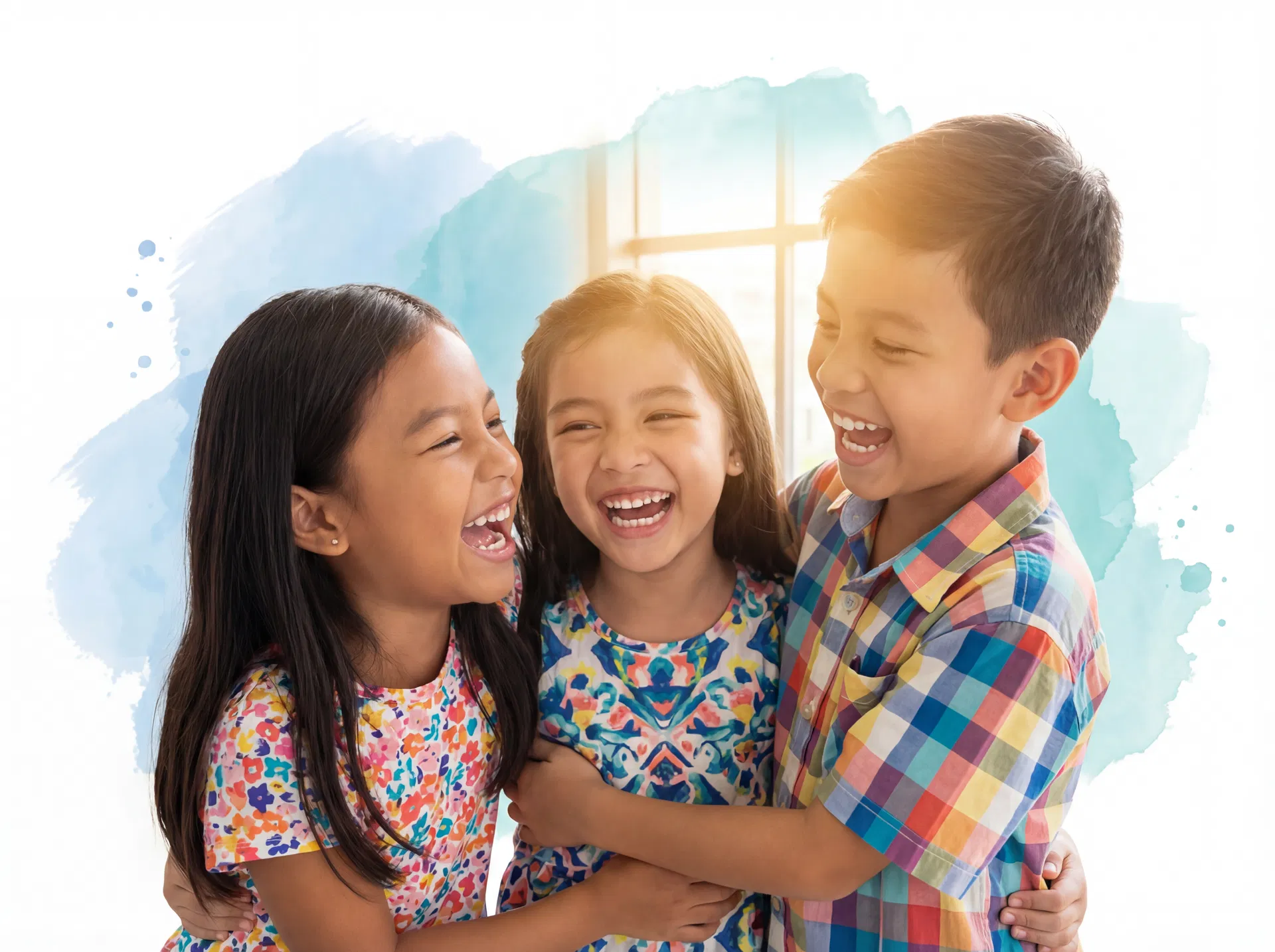 Happy children with healthy smiles