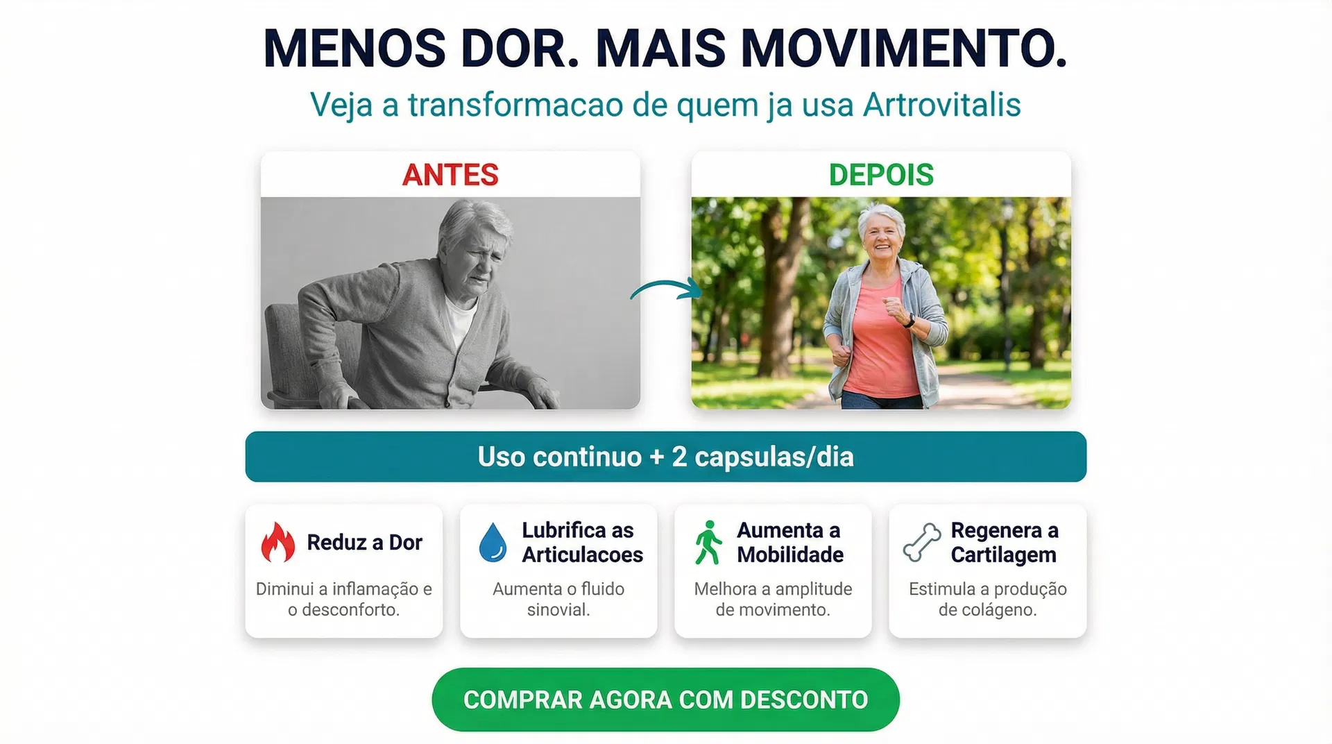 Antes e Depois - Artrovitalis