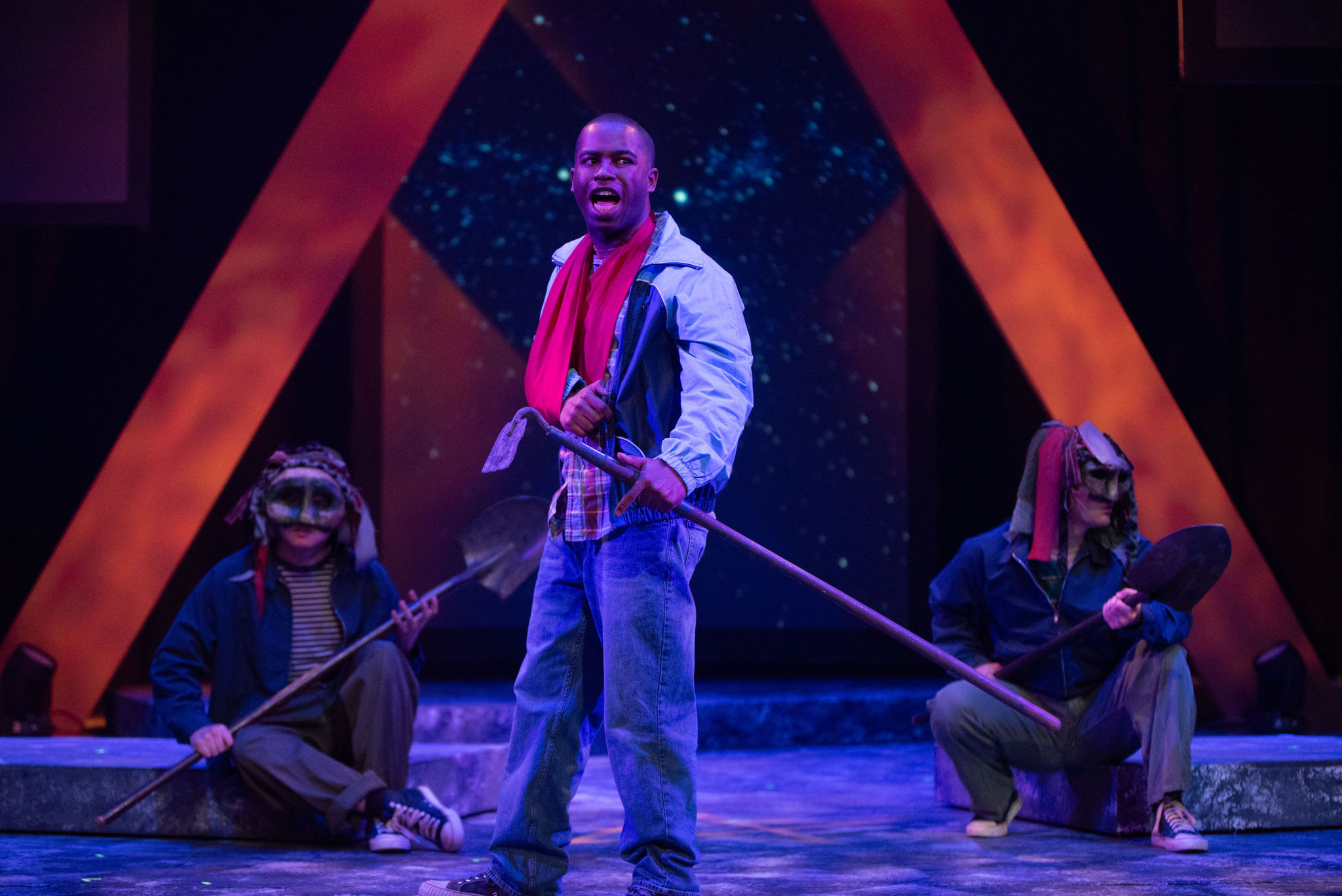 Romero - Scenic design by Brandon PT Davis. Dramatic scenic design for 'Romero', exploring the life and martyrdom of Archbishop Óscar Romero.