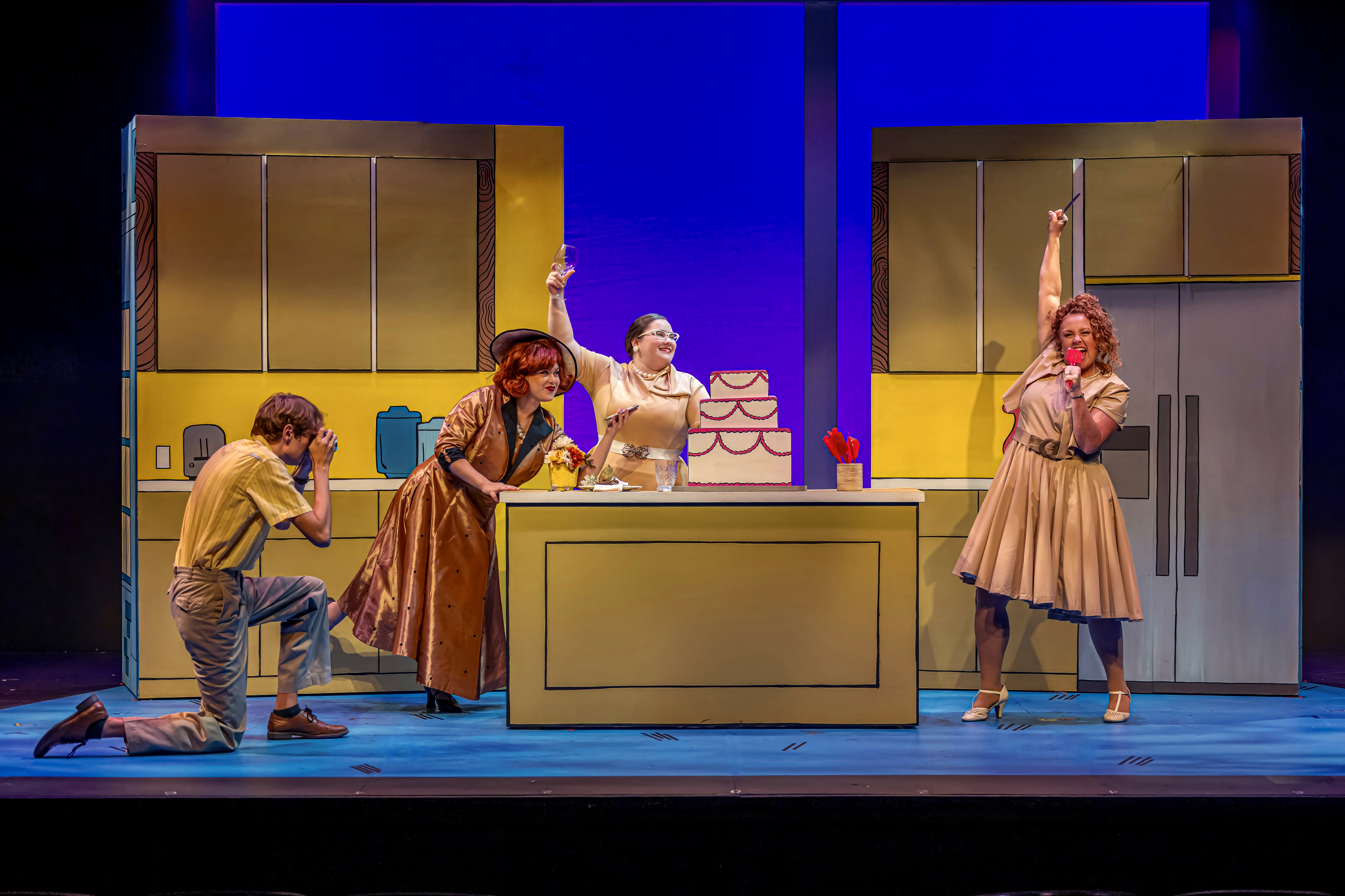 Freaky Friday - Scenic design by Brandon PT Davis. A vibrant, dynamic set with multiple levels and playful elements, reflecting the energetic and comedic tone of the musical.