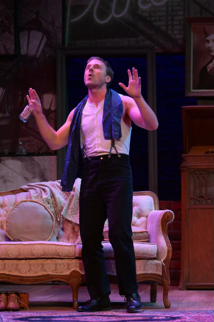 The Glass Menagerie - Scenic design by Brandon PT Davis. A fragmented set evokes memory, with soft lighting and a dreamlike atmosphere.