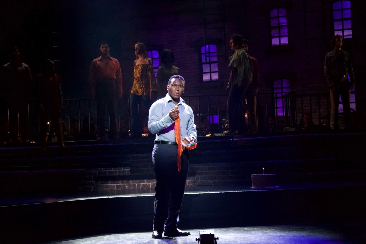 Company - Scenic design by Brandon PT Davis. Captivating scenic design showcasing the complexities of marriage and relationships in vibrant New York City.