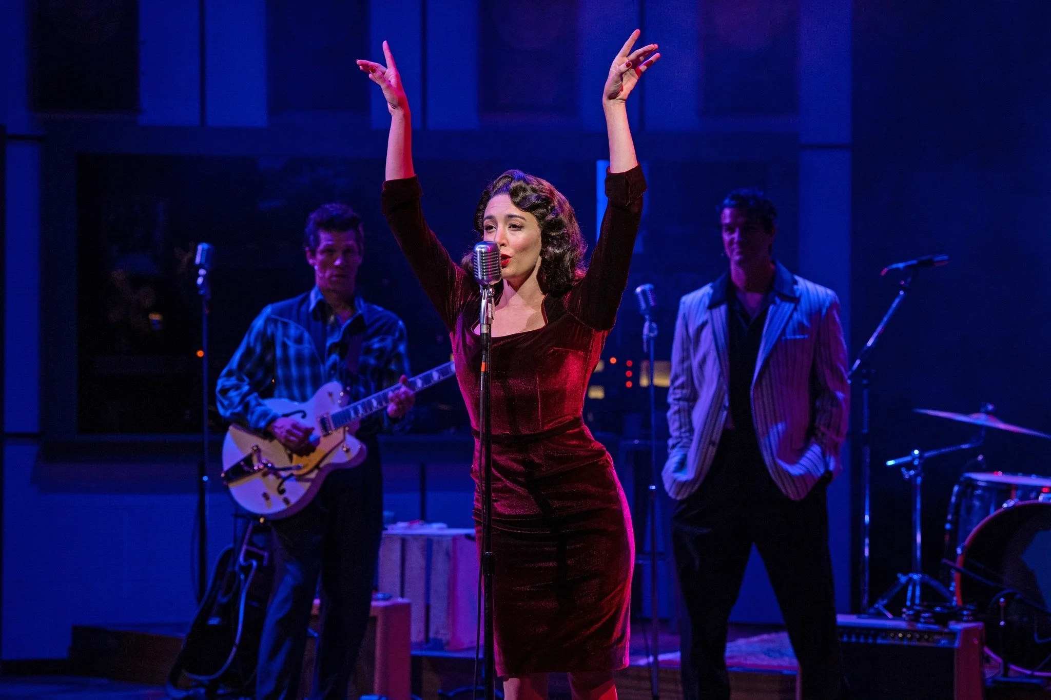 Million Dollar Quartet - Scenic design by Brandon PT Davis. A vibrant set capturing the iconic recording session of Elvis Presley and his legendary peers.