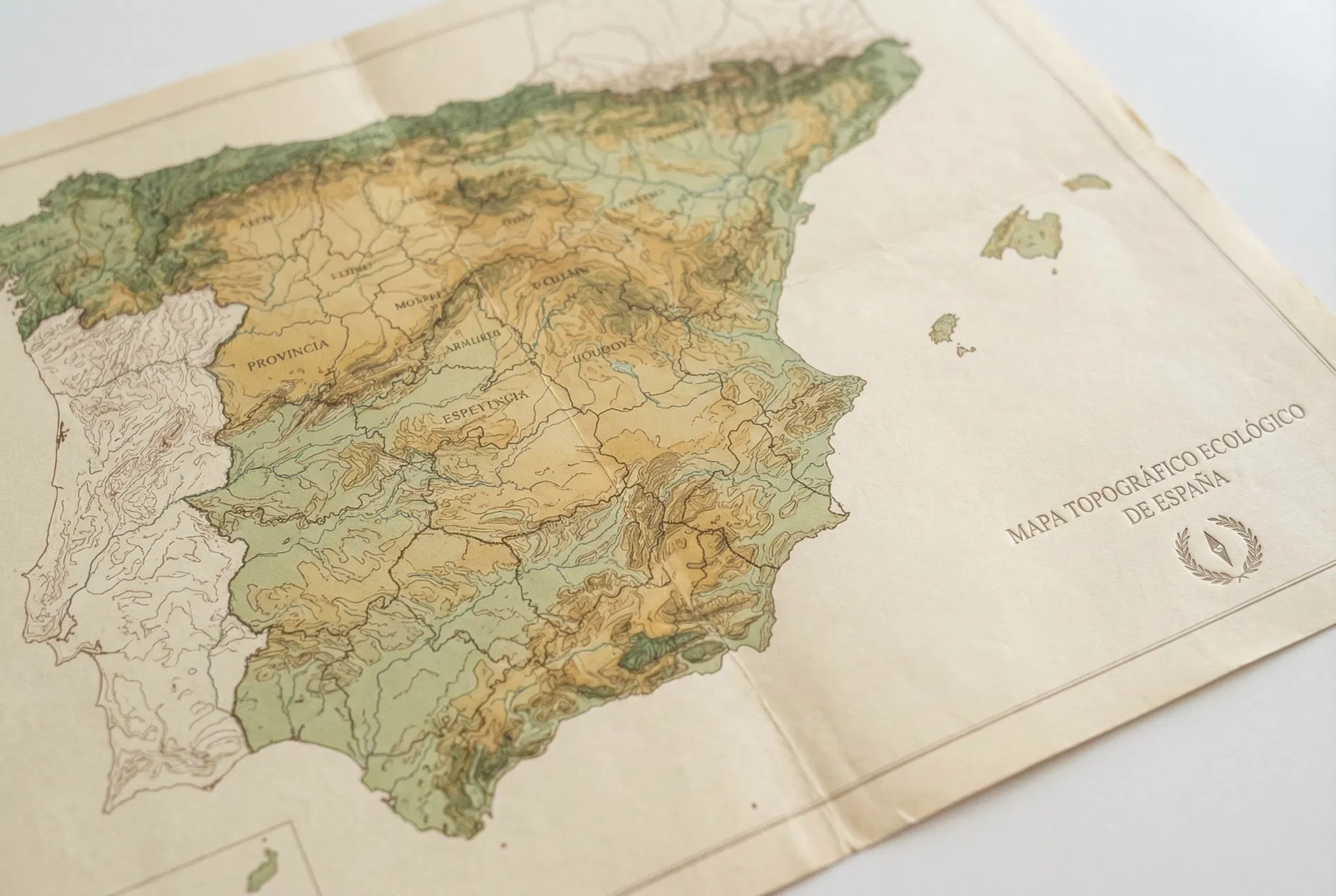 Mapa topográfico ecológico de España