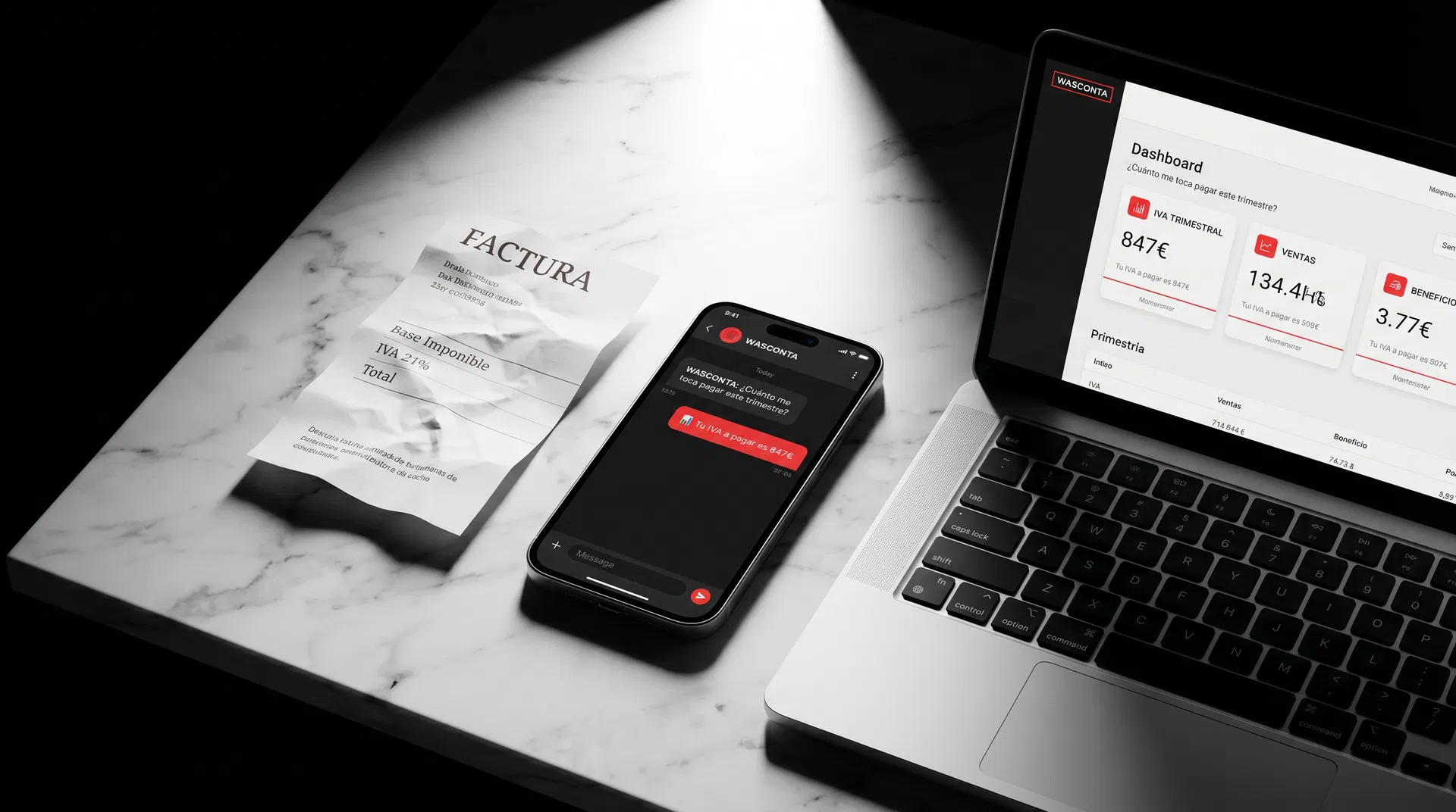 WASCONTA — Factura, WhatsApp y Dashboard