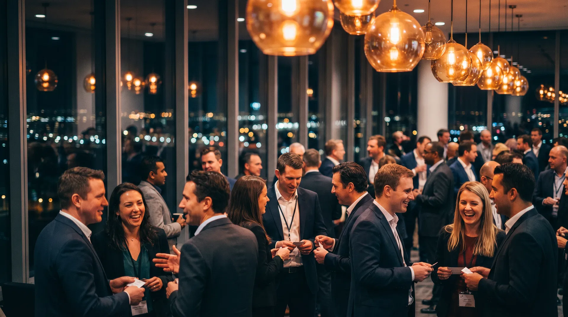 Entrepreneurs networking at Cre8tive Con OTR