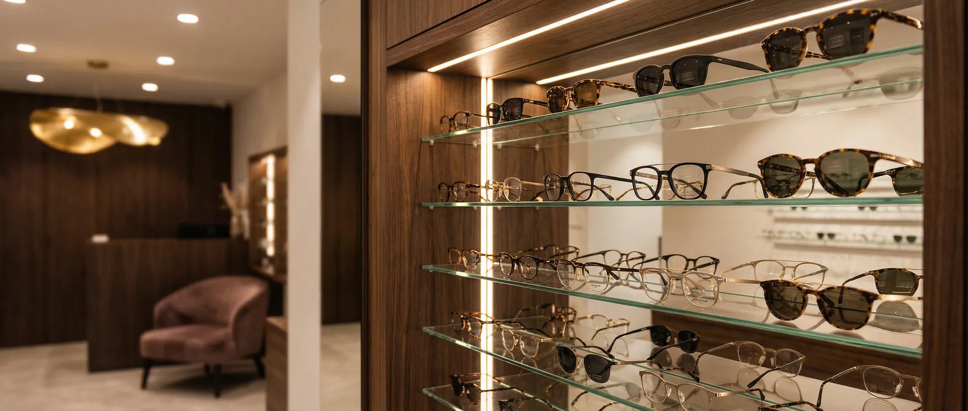 Premium designer eyewear boutique display