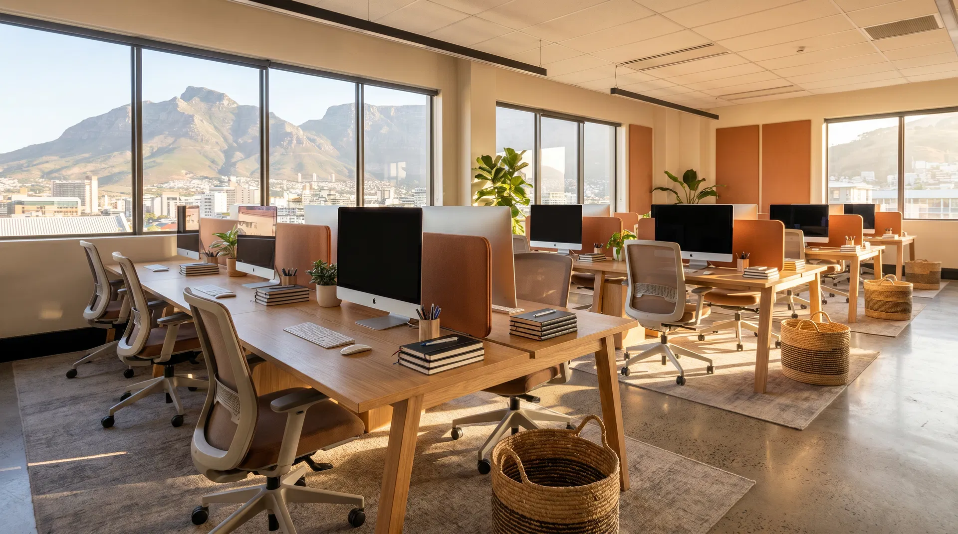 Modern office workspace