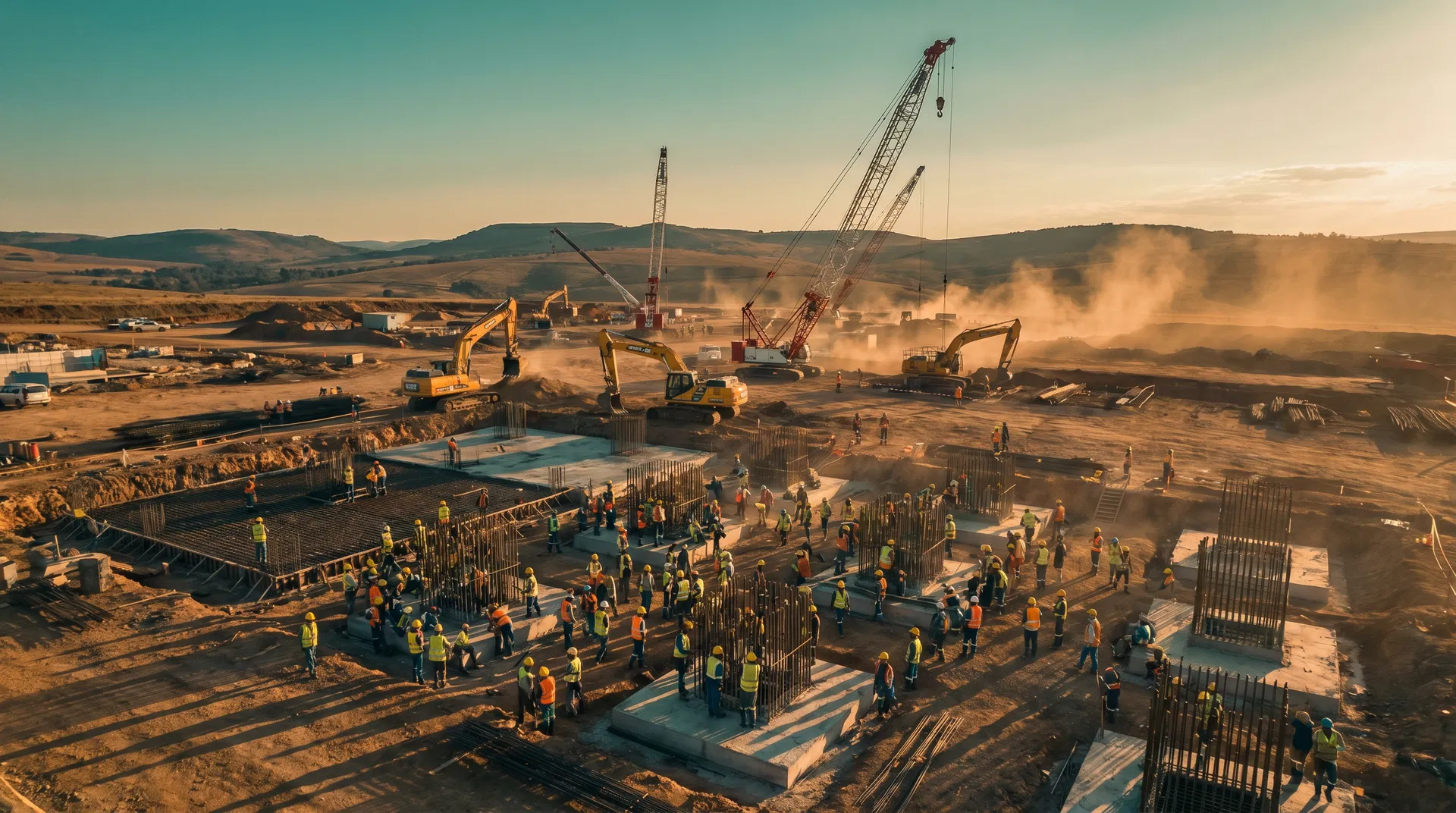 Civil engineering construction site