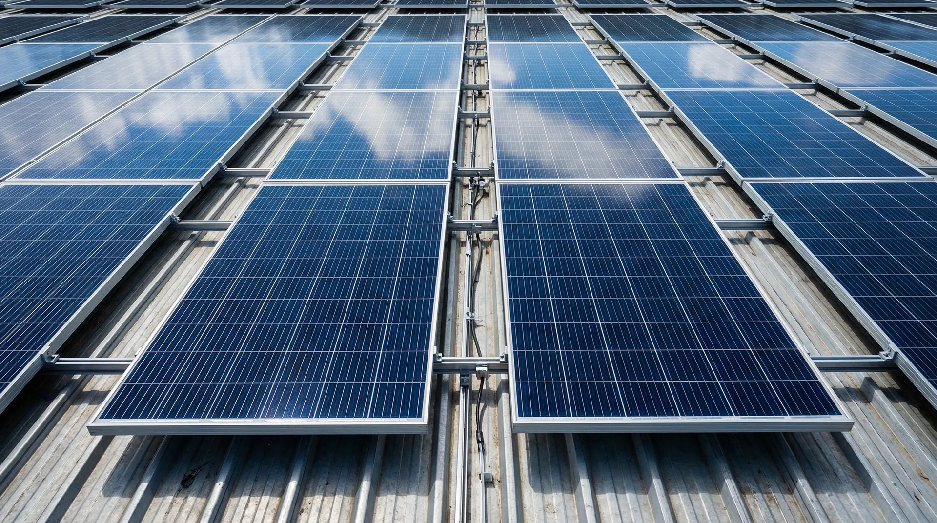 Solar panel installation detail
