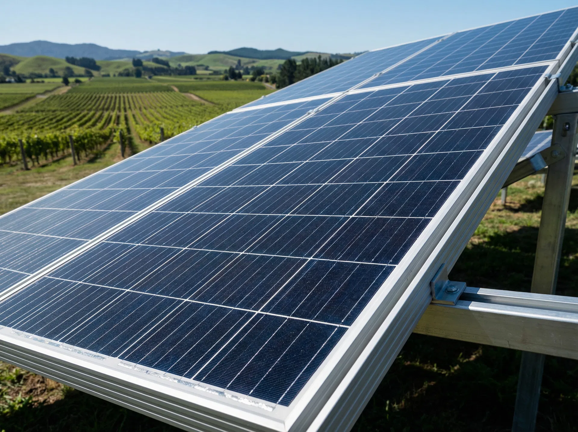 Solar panels close-up