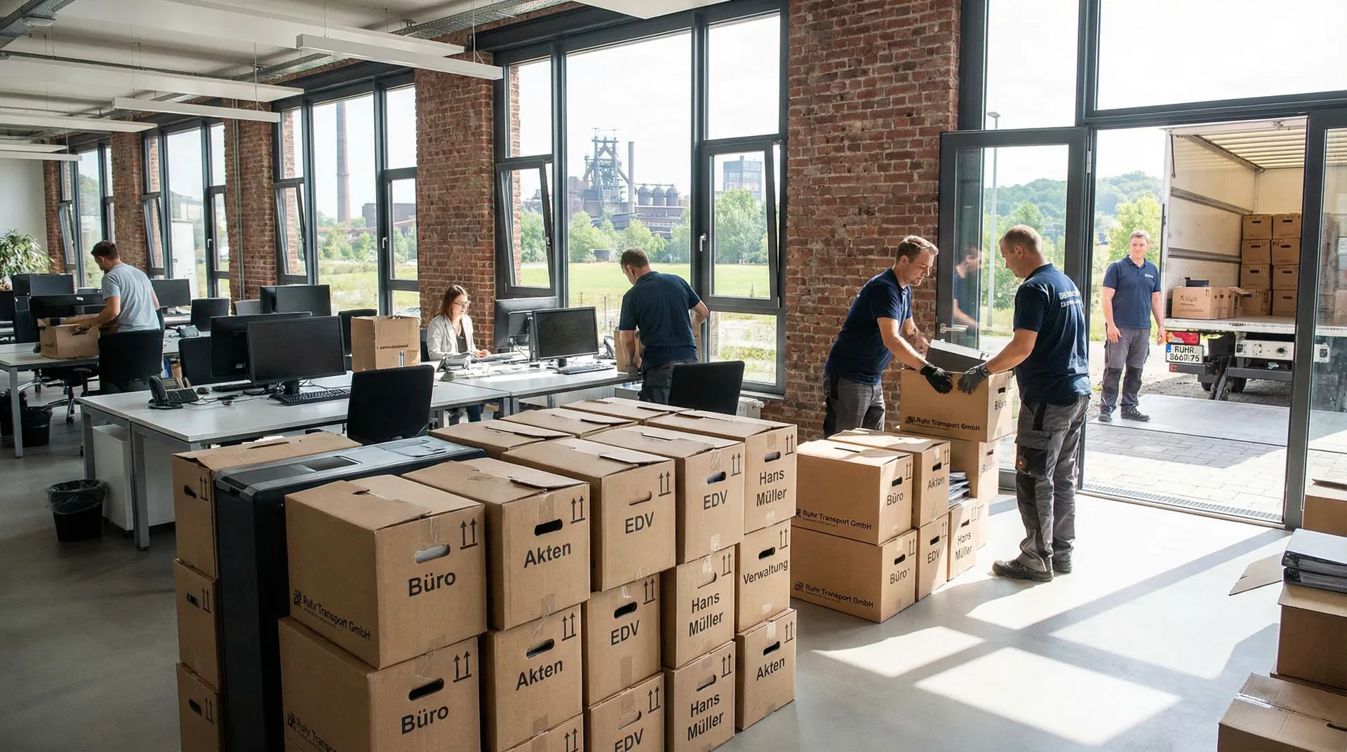 Büroumzug in Essen: Kein Arbeitszeitverlust für Ihr Unternehmen