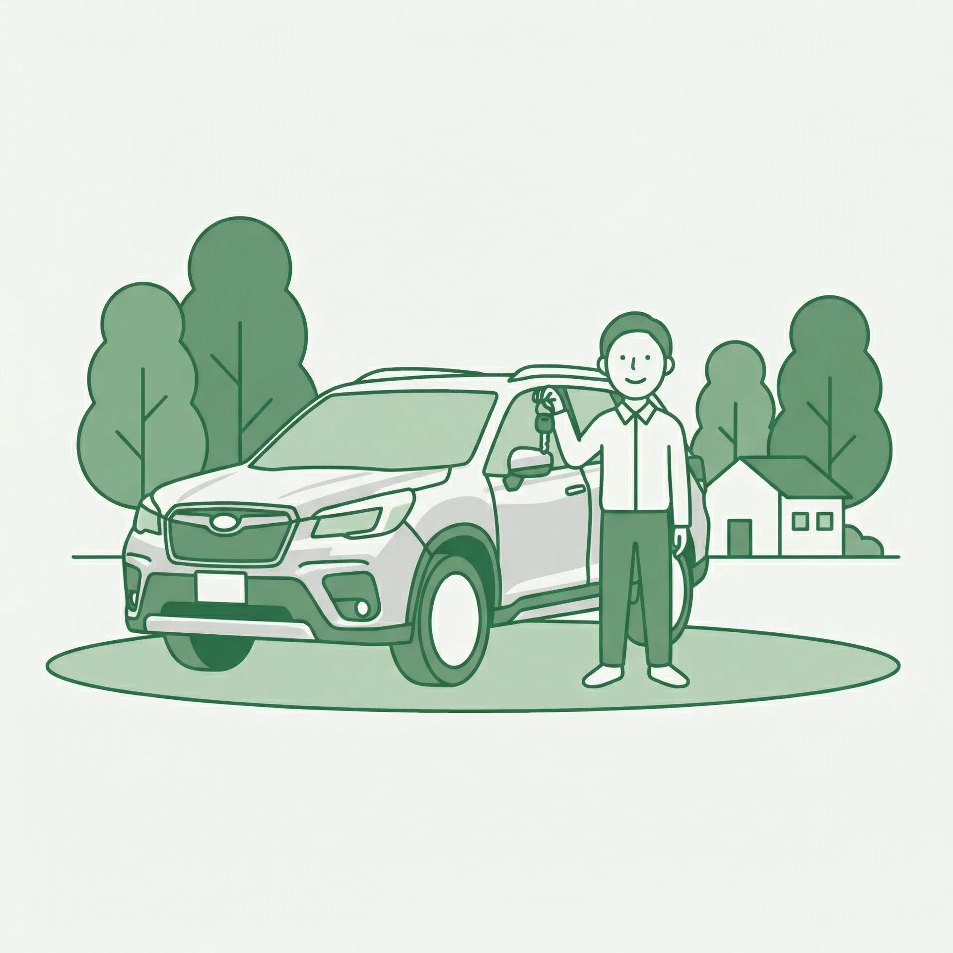 社用車貸出制度のイラスト