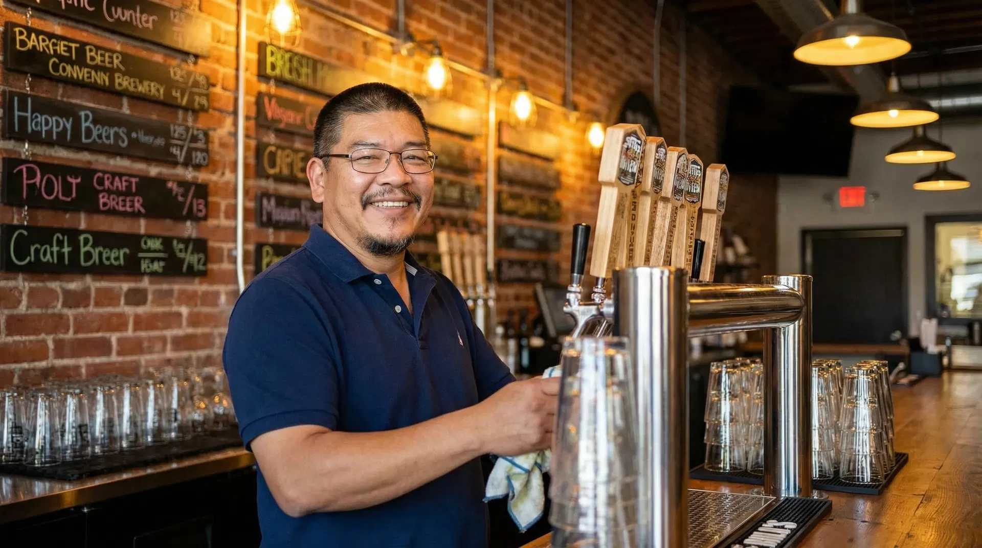 Craft brewery taproom