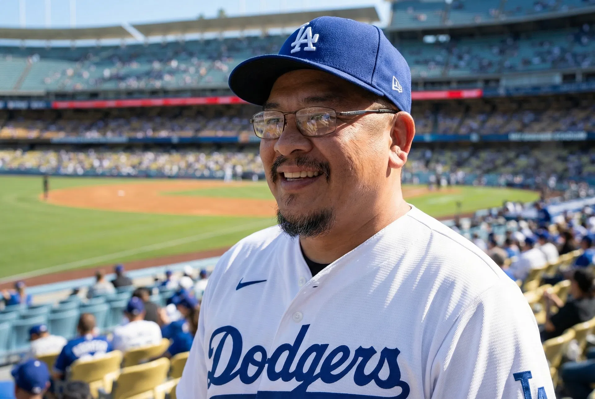 Carlos in Dodgers jersey