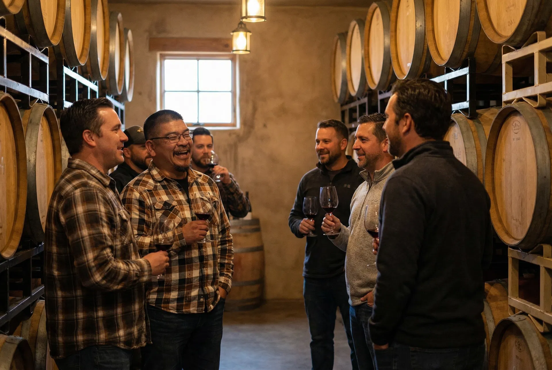 Guys night sports bar