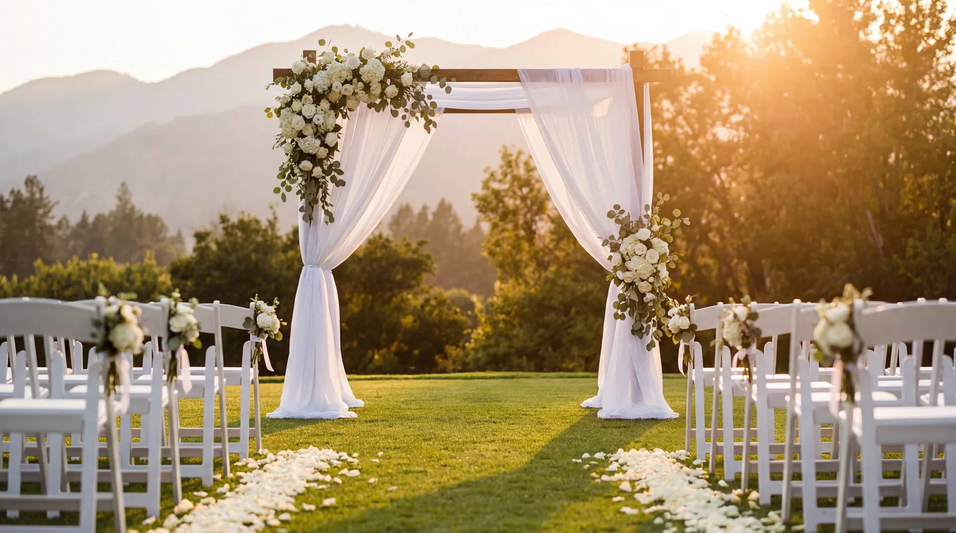 Beautiful outdoor wedding ceremony