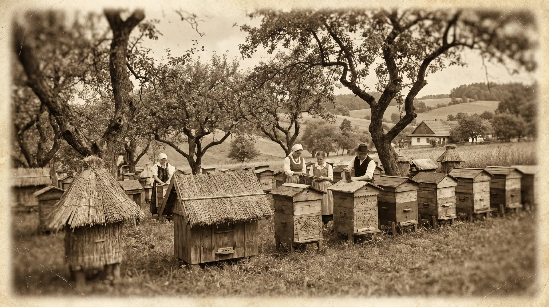 Traditional Polish apiary