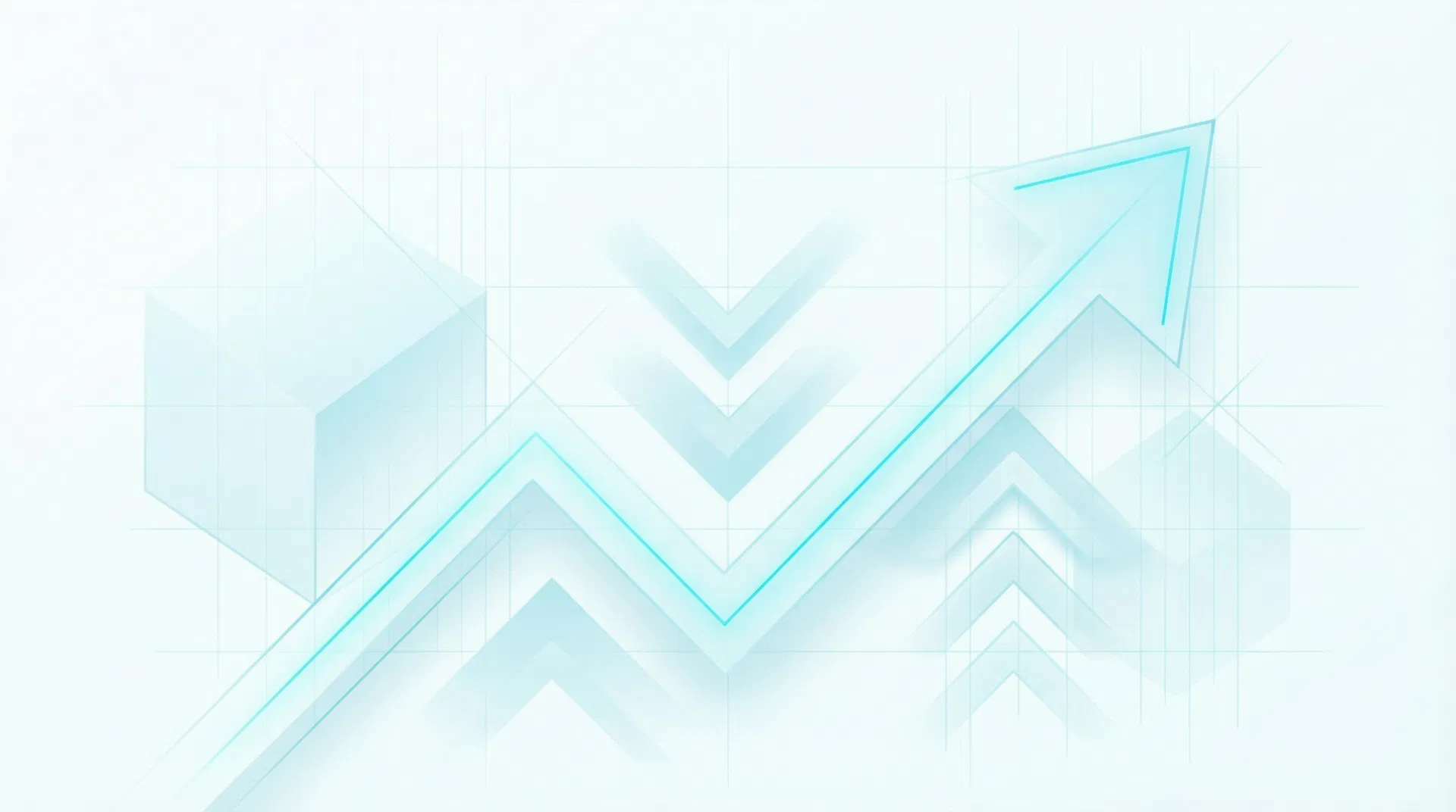 Abstract financial growth background with upward trending charts