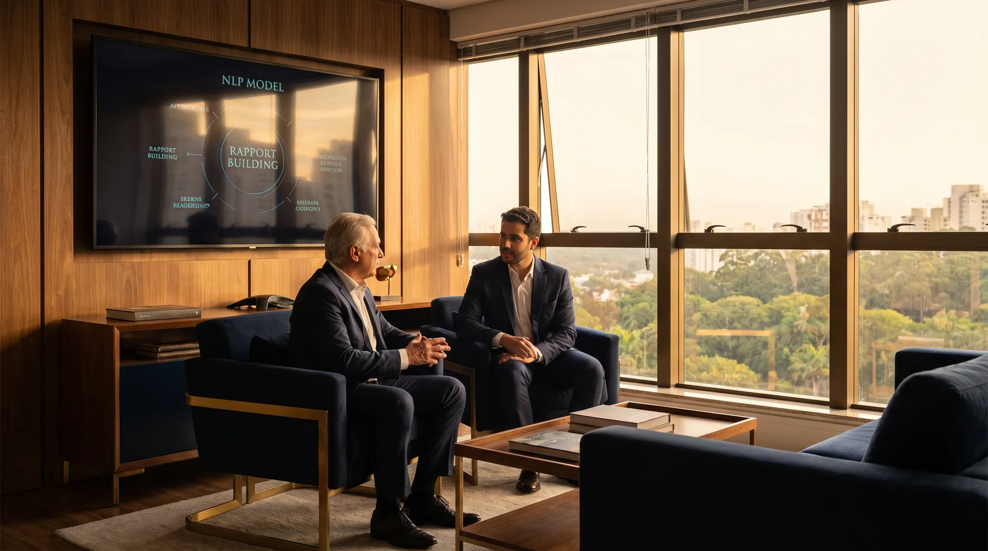 Treinamento de PNL aplicada com profissionais corporativos em ambiente de aprendizado