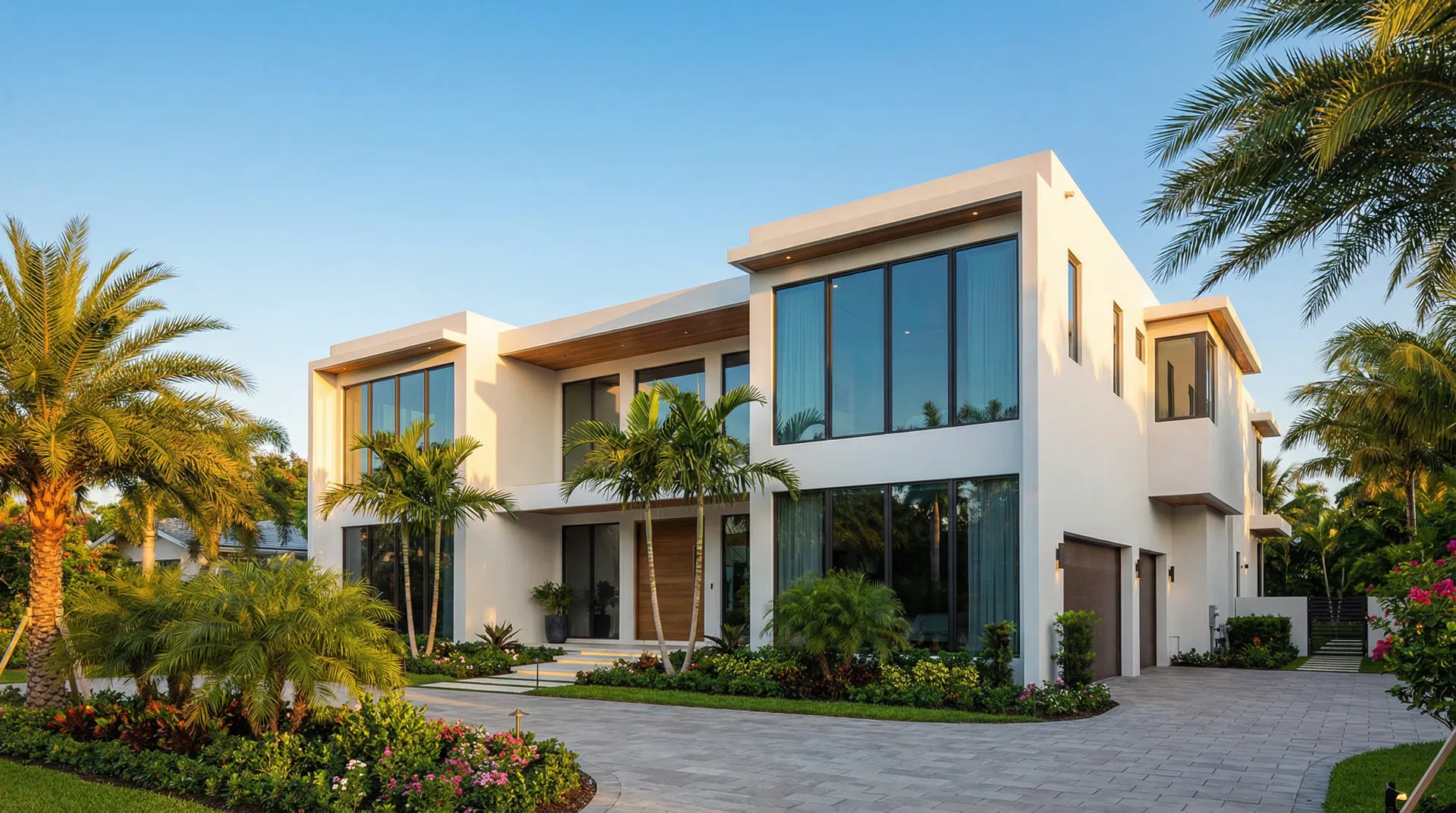 Luxury home with new impact windows installed in Florida by Elevate Impact Windows