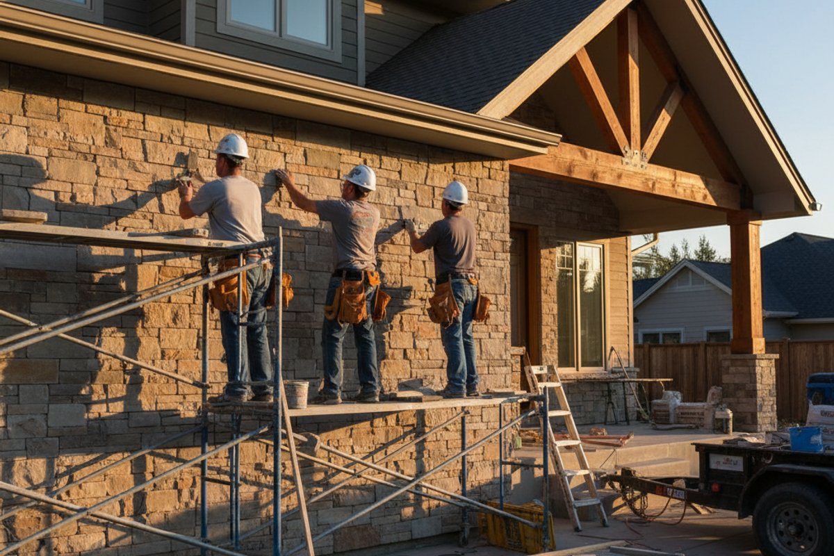 Stone Veneer House Siding in McHenry, IL