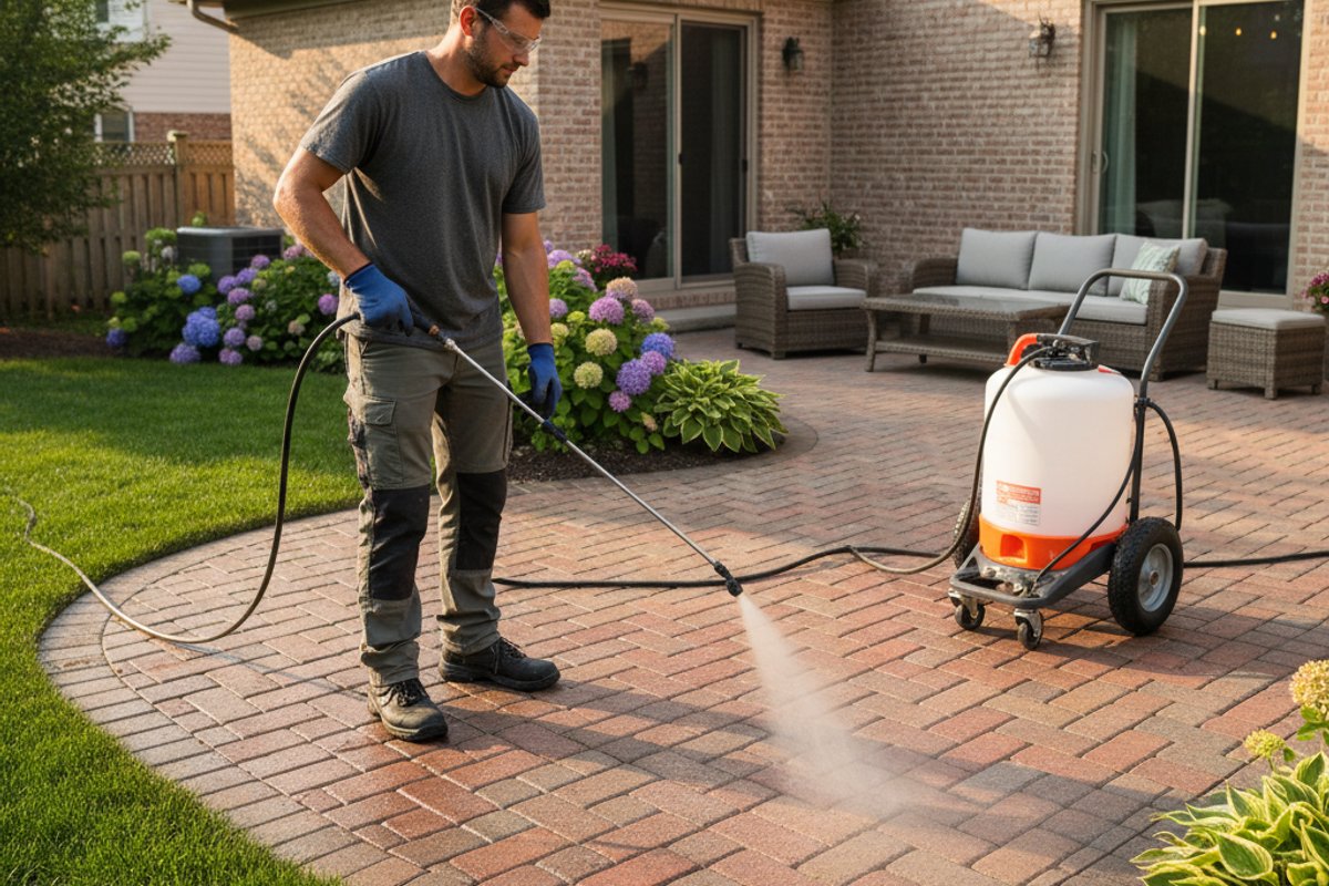 Paver Sealer Application in McHenry, IL