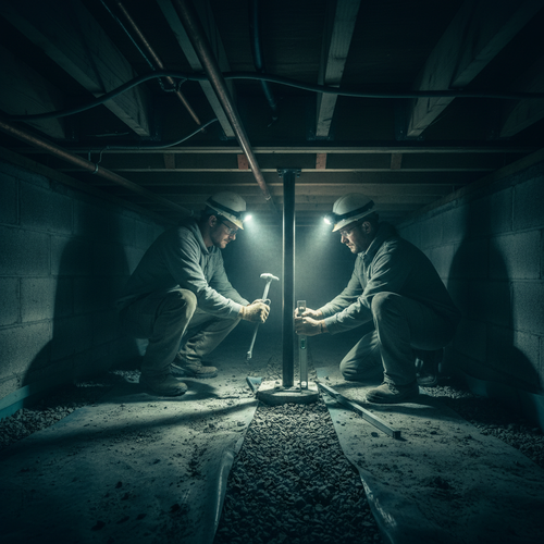 Crawl Space Support Jack Installation in Hoover