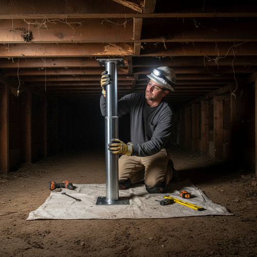 Tuscaloosa Crawl Space Support Jack Installation