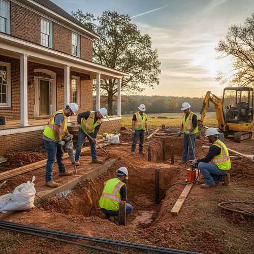 Foundation Wall Stabilization & Reinforcement Hoover
