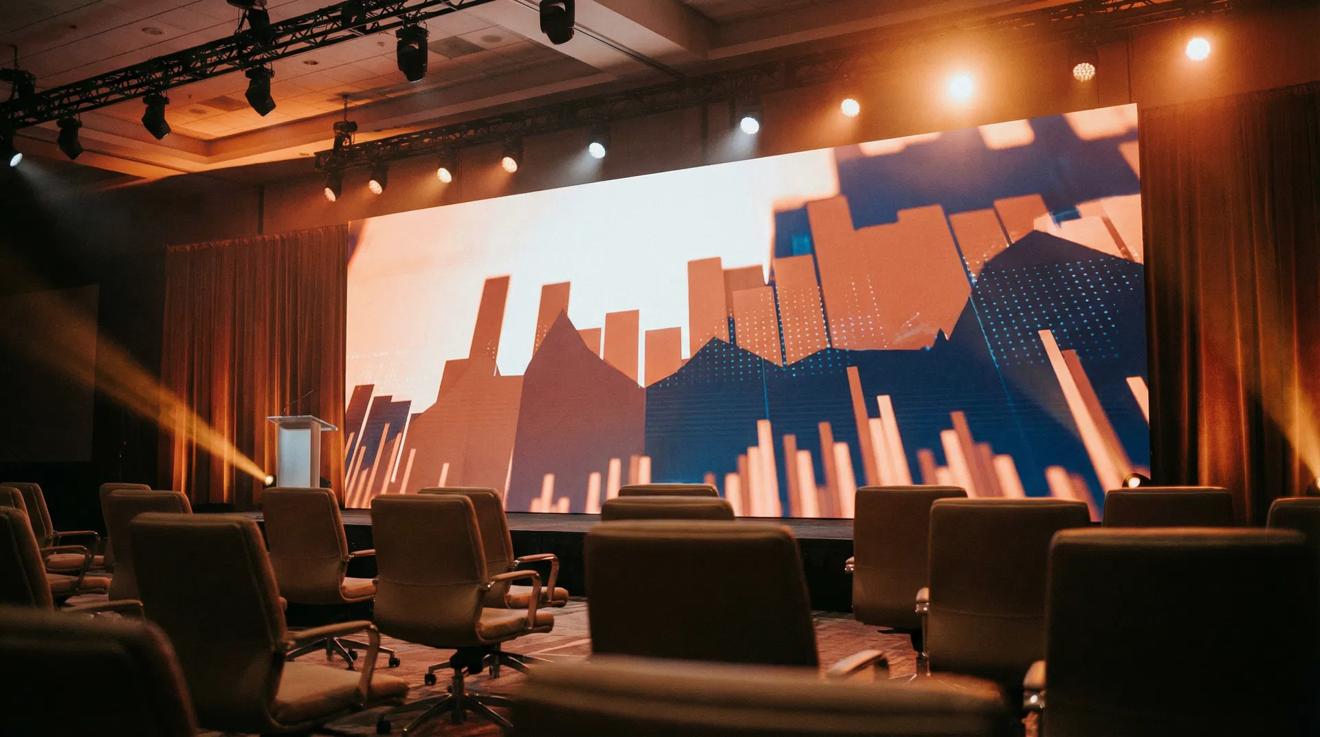 Retail industry conference stage