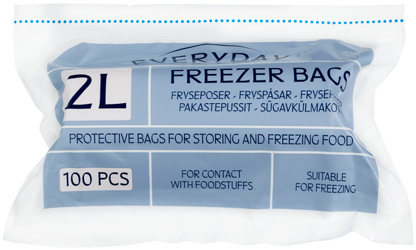 Everyday Freezer Bags 2L 100pcs