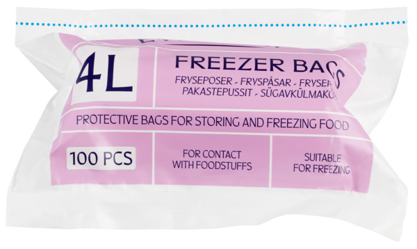 Everyday Freezer Bags 4L 100pcs