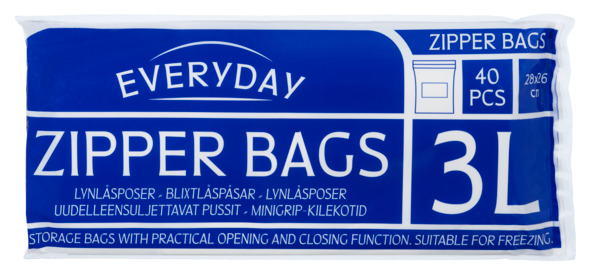 Everyday Zipper Bags 3L 40pcs
