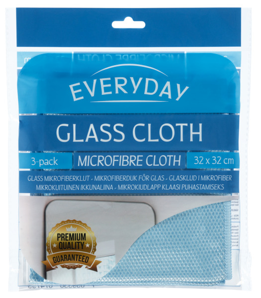 Everyday Glass Cloth Microfibre Cloth 3-pack 32x32cm