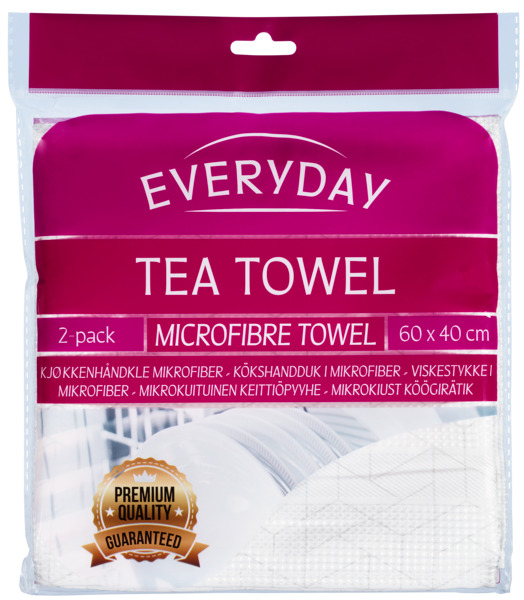 Everyday Tea Towel Microfibre Towel 2-pack 60x40cm