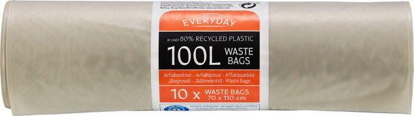 Everyday 100L Waste Bags 10x
