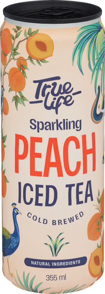 True Life Sparkling Peach Iced Tea 355ml