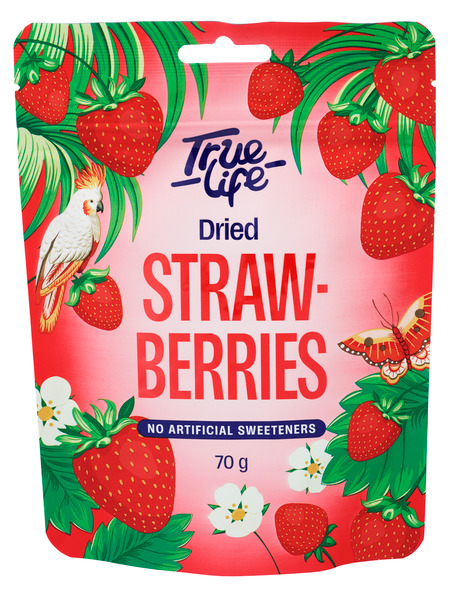 True Life Dried Strawberries 70g