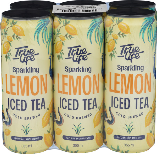 True Life Sparkling Lemon Iced Tea 355ml