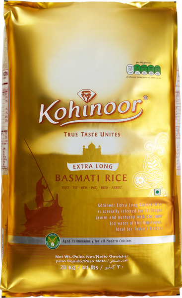 Kohinoor Extra Long Basmati Rice 20kg
