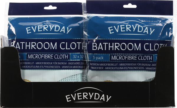 Bathroom Cloth Microfibre Cloth 32x32 3 pack