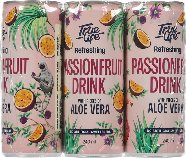 True Life Passionfruit Drink with Aloe Vera 240ml