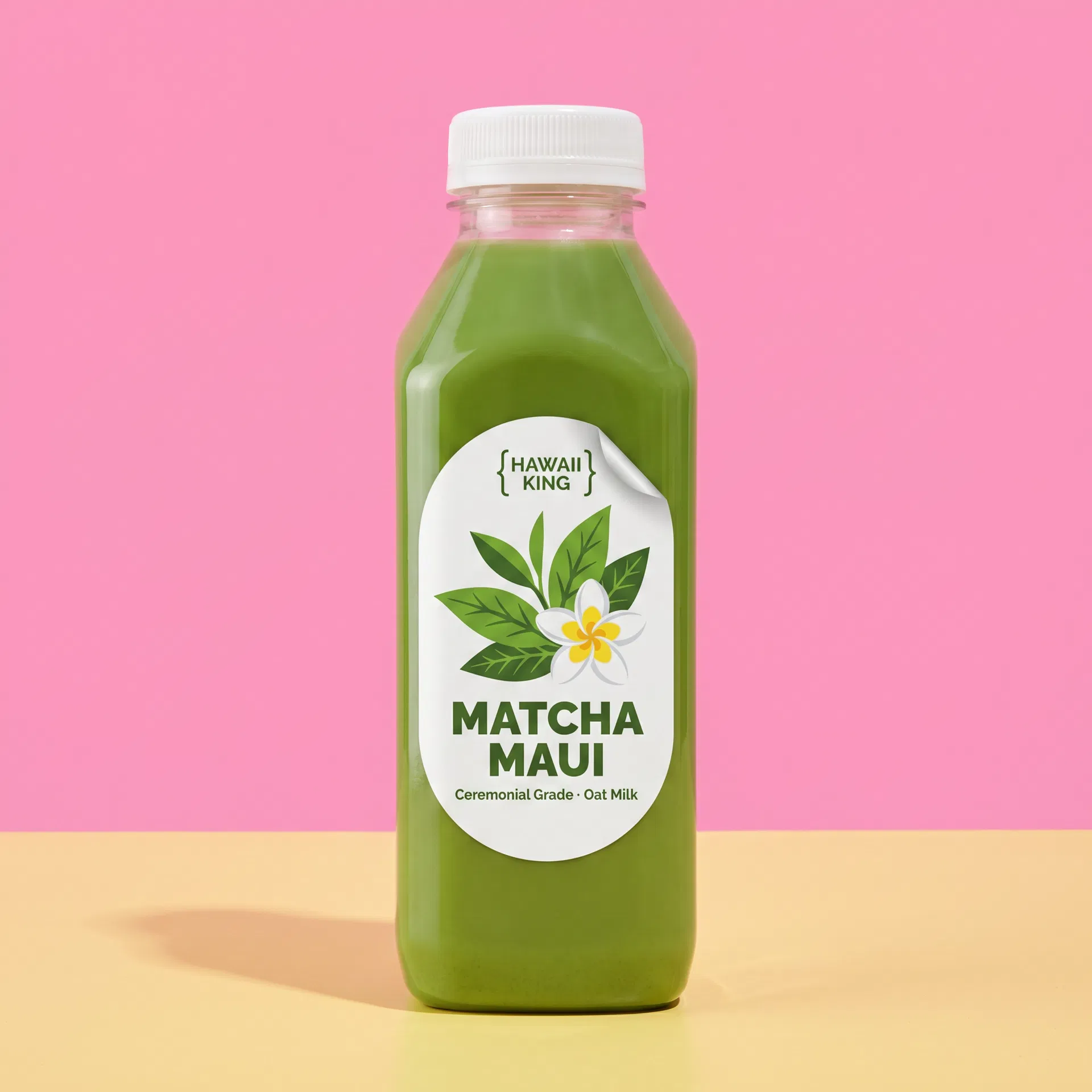 Matcha Maui clear bottle