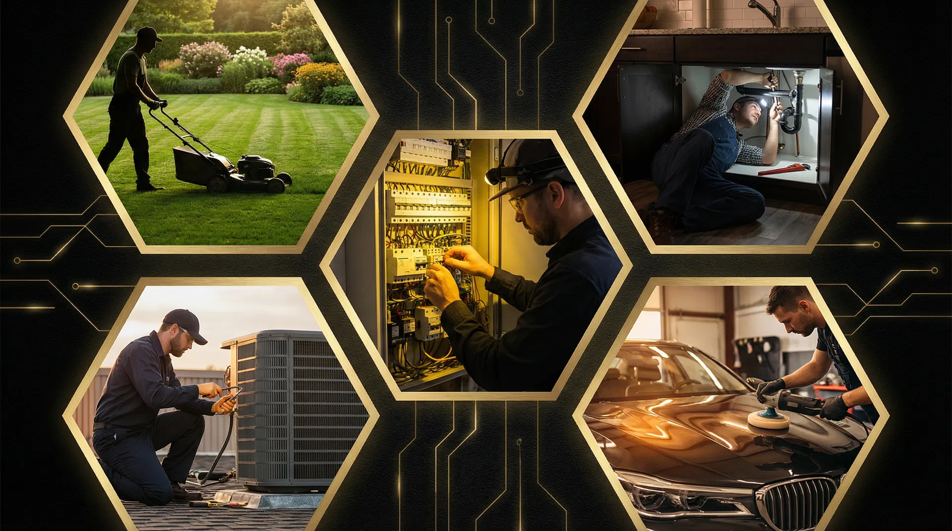 Landscapers, HVAC, electricians, plumbers, and auto detailers