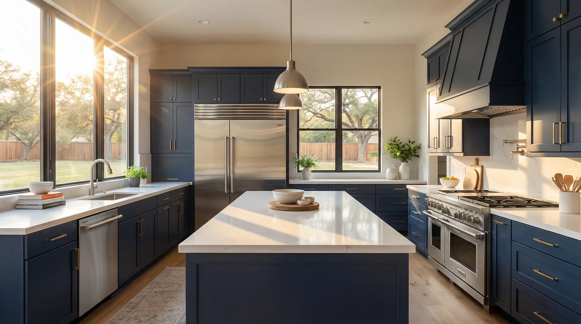 Beautiful Allen TX kitchen with stainless steel appliances