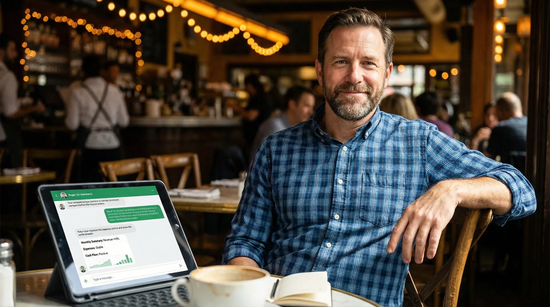 Business owner using Roger